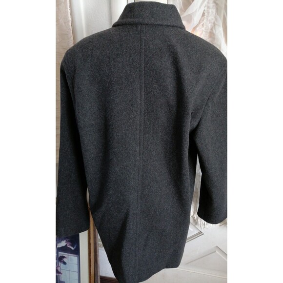 VTG J. Percy Women Gray Wool Double Breasted Pea Coat Size 14 Made in USA - Picture 3 of 3